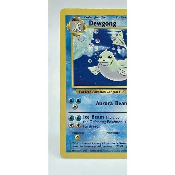 Dewgong 25/102 Pokémon TCG Base Set Unlimited Uncommon Non Holo Vintage 1999 LP - Picture 2 of 6